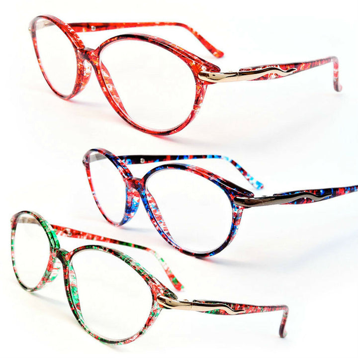 Cat Eye Colorful Tortoise Hipster Womens Reading Glasses Image 1