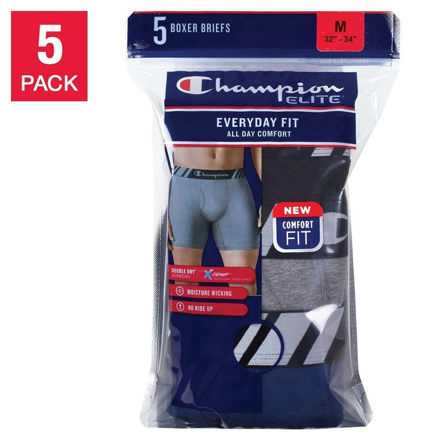 Champion Mens Boxer Brief Medium (Pack of 5) Image 1