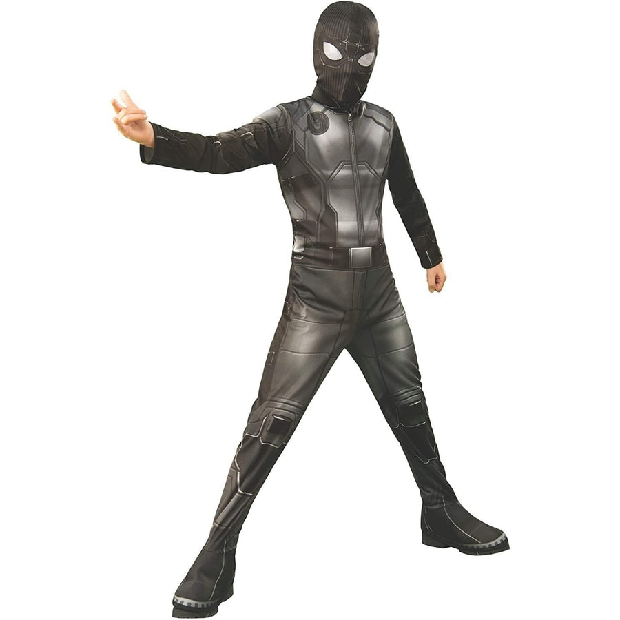 Rubies Spider-Man Costume Stealth Suit M 8-10 Black Gray Far From Home Licensed Image 1