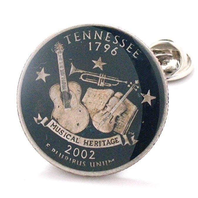 Coin Birth Year Enamel Pin Tennessee Tie Tack Lapel Pin Suit Flag State Enamel Coin Jewelry Travel Souvenir Coin Image 1