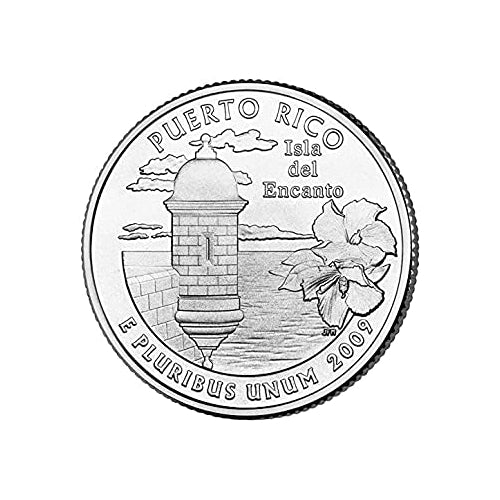 Puerto Rico Coin Lapel Pin Uncirculated U.S. Quarter 2009 Image 2
