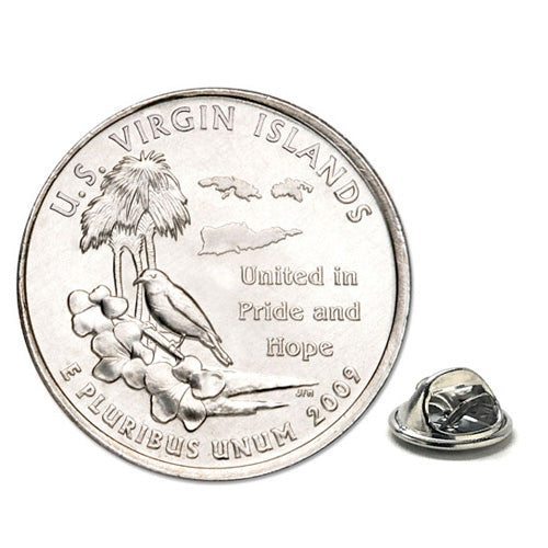 The U.S. Virgin Islands Coin Lapel Pin Uncirculated U.S. Quarter 2009 Image 1
