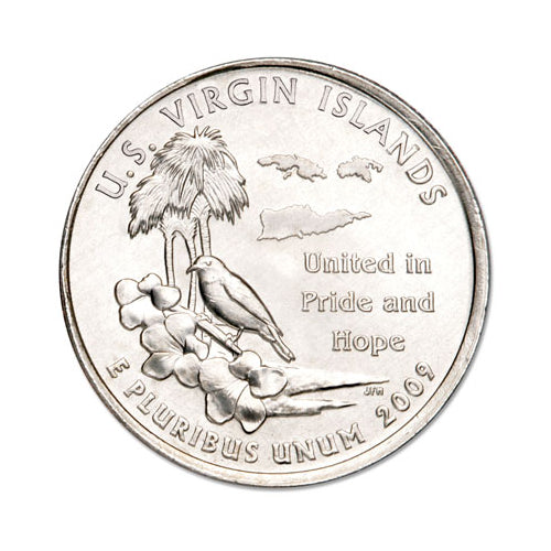 The U.S. Virgin Islands Coin Lapel Pin Uncirculated U.S. Quarter 2009 Image 2