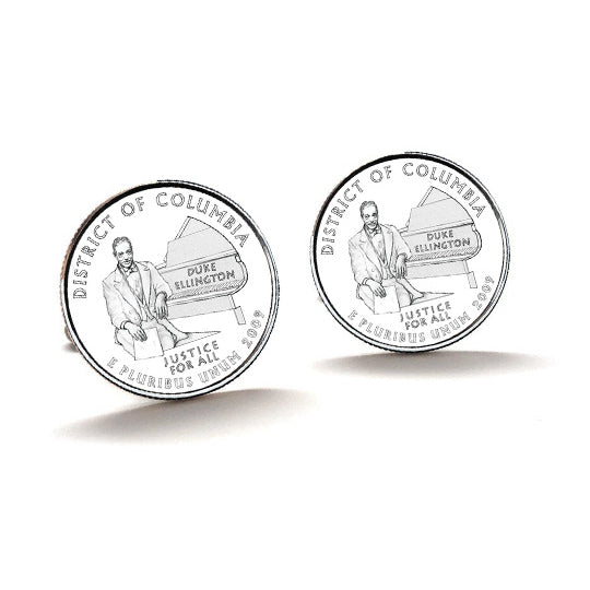 District of Columbia Coin Cufflinks Uncirculated U.S. Quarter 2009 Cuff Links Image 1
