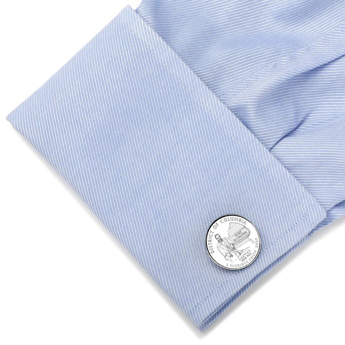 District of Columbia Coin Cufflinks Uncirculated U.S. Quarter 2009 Cuff Links Image 4
