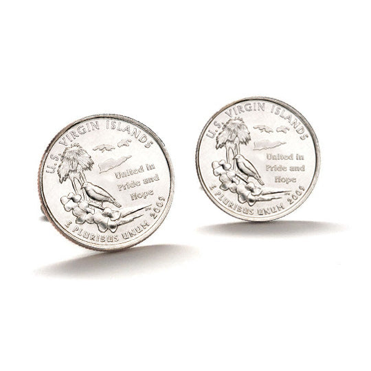 The U.S. Virgin Islands Coin Cufflinks Uncirculated U.S. Quarter 2009 Cuff Links Image 1