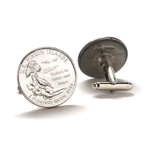 The U.S. Virgin Islands Coin Cufflinks Uncirculated U.S. Quarter 2009 Cuff Links Image 2