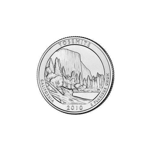Yosemite National Park Coin Lapel Pin Uncirculated U.S. Quarter 2010 Tie Pin Image 2