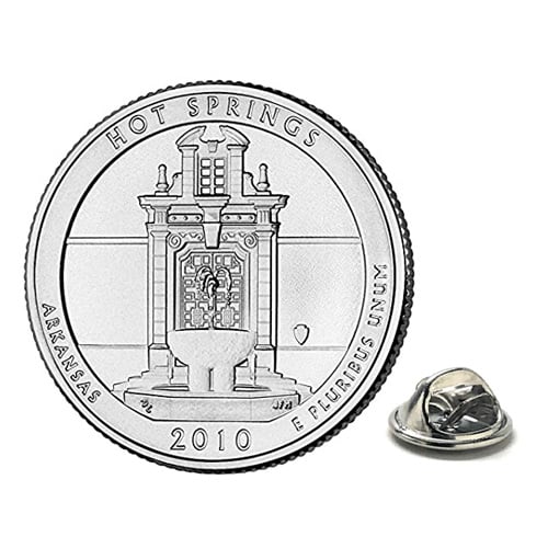 Hot Springs National Park Coin Lapel Pin Uncirculated U.S. Quarter 2010 Tie Pin Image 1