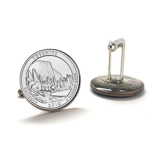 Yosemite National Park Coin Cufflinks Uncirculated U.S. Quarter 2010 Cuff Links Image 3