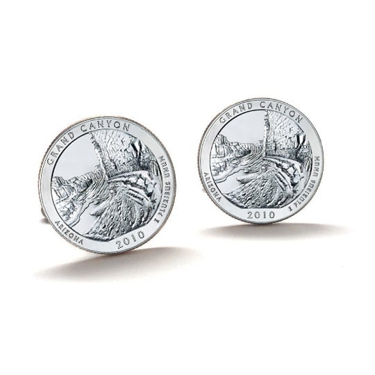 Grand Canyon National Park Coin Cufflinks Uncirculated U.S. Quarter 2010 Cuff Links Image 1
