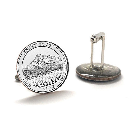 Mount Hood National Forest Coin Cufflinks Uncirculated U.S. Quarter 2010 Cuff Links Image 3