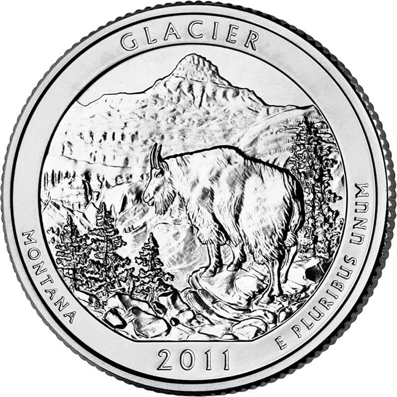 Glacier National Park Coin Lapel Pin Uncirculated U.S. Quarter 2011 Tie Pin Image 2