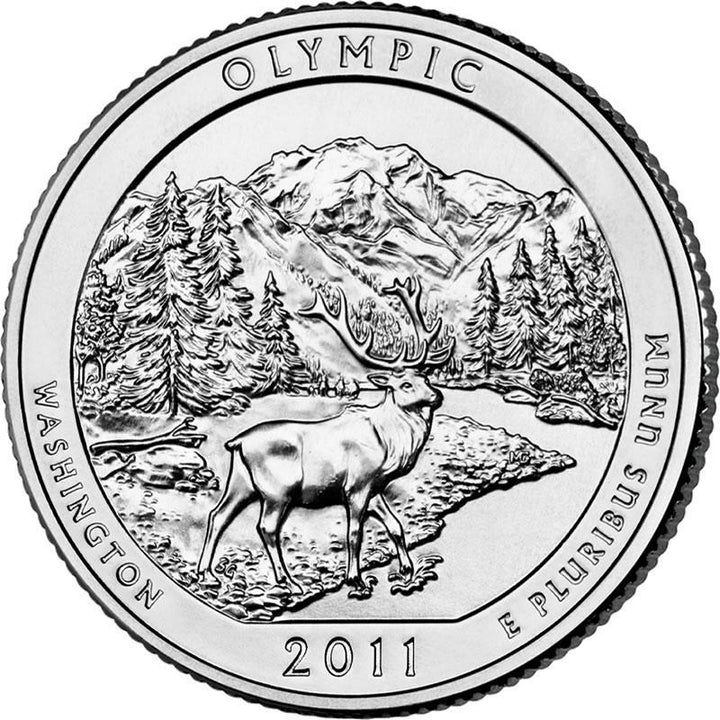 Olympic National Park Coin Lapel Pin Uncirculated U.S. Quarter 2011 Tie Pin Image 2