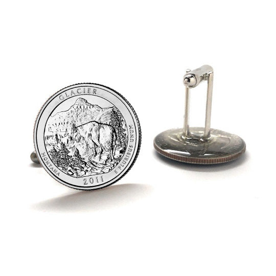 Glacier National Park Coin Cufflinks Uncirculated U.S. Quarter 2011 Cuff Links Image 3