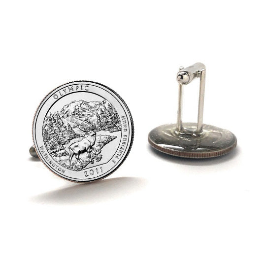 Olympic National Park Coin Cufflinks Uncirculated U.S. Quarter 2011 Cuff Links Image 3