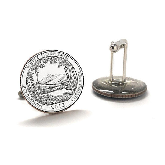 White Mountain National Forest Cufflinks Uncirculated U.S. Quarter 2013 Cuff Links Image 3