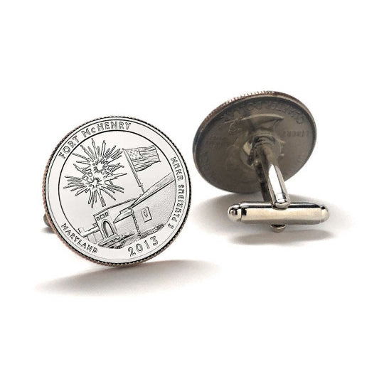 Fort McHenry National Monument and Historic Shrine Coin Cufflinks Uncirculated U.S. Quarter 2013 Cuff Links Image 2