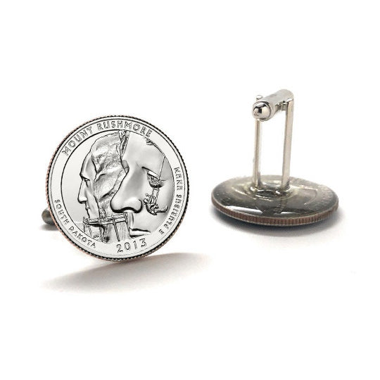 Mount Rushmore National Memorial Coin Cufflinks Uncirculated U.S. Quarter 2013 Cuff Links Image 3
