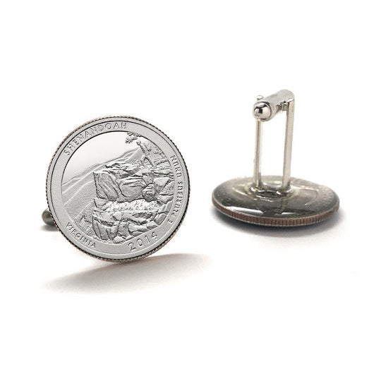 Shenandoah National Park Coin Cufflinks Uncirculated U.S. Quarter 2014 Cuff Links Image 3