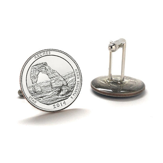 Arches National Park Coin Cufflinks Uncirculated U.S. Quarter 2014 Cuff Links Image 3