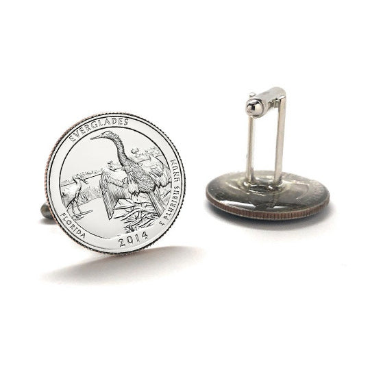 Everglades National Park Coin Cufflinks Uncirculated U.S. Quarter 2014 Cuff Links Image 3