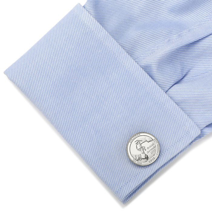 Saratoga National Historical Park Coin Cufflinks Uncirculated U.S. Quarter 2015 Cuff Links Image 3