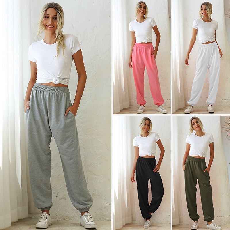 Eco-Chic Joggers for Women High Waist, Soft Sweatpants with Pockets Image 1