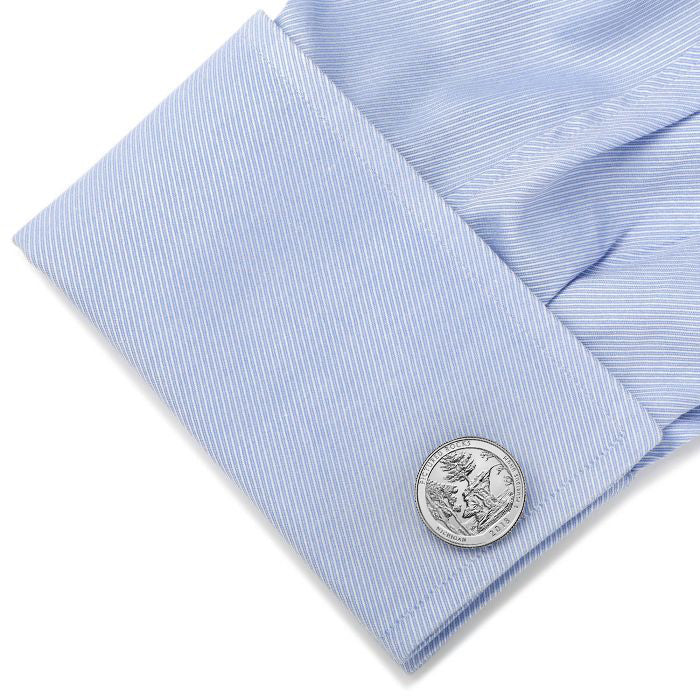 Pictured Rocks National Lakeshore Park Coin Cufflinks Uncirculated U.S. Quarter 2018 Cuff Links Image 4