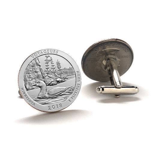 Voyageurs National Park Coin Cufflinks Uncirculated U.S. Quarter 2018 Cuffs Links Image 2