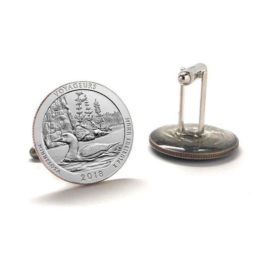Voyageurs National Park Coin Cufflinks Uncirculated U.S. Quarter 2018 Cuffs Links Image 3