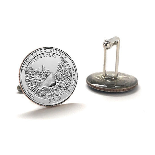 Frank Church River of No Return Wilderness Coin Cufflinks Uncirculated U.S. Quarter 2019 Cuff Links Image 3