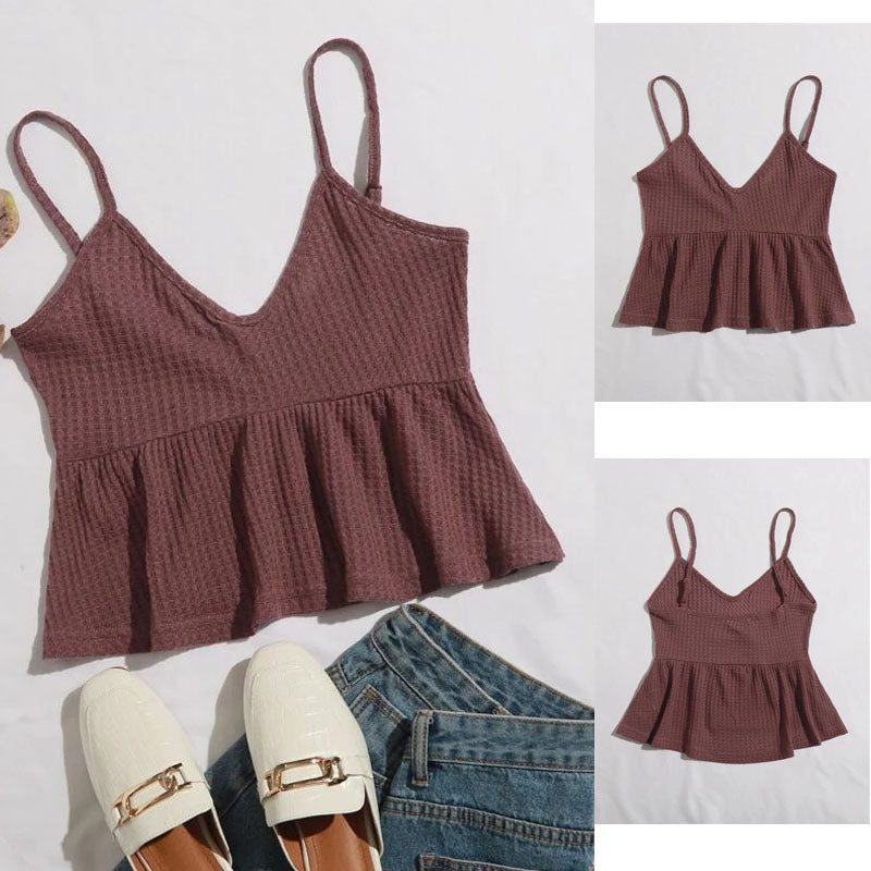 Sweetest Fortune Waffle Knit Crop Top Image 3