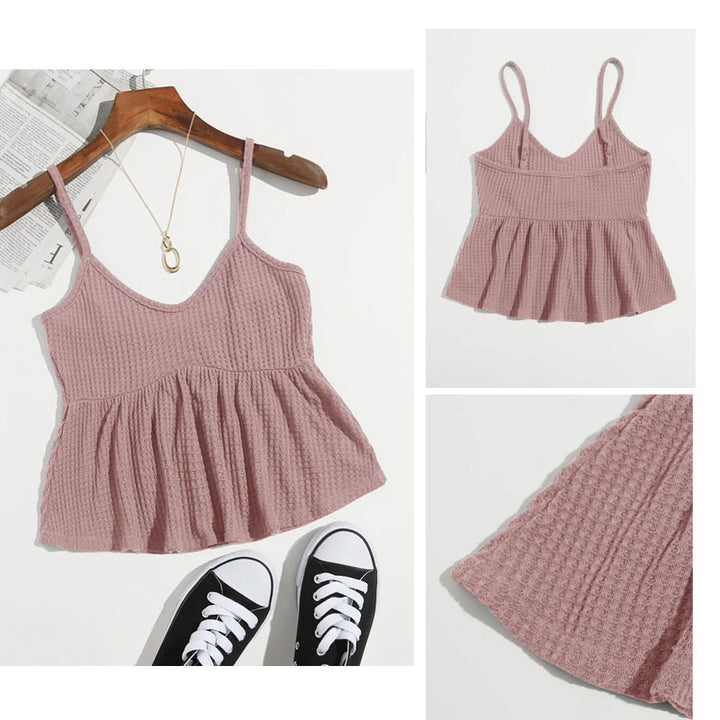 Sweetest Fortune Waffle Knit Crop Top Image 4