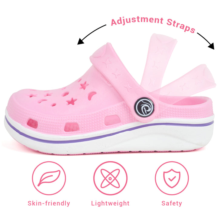 VONMAY Kids Clogs Girls Non-Slip Water Shoes Lightweight Durable Slippers Sandals Image 2