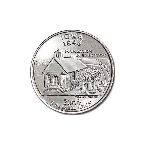Iowa State Quarter Coin Lapel Pin Uncirculated U.S. Quarter 2004 Tie Pin Image 2