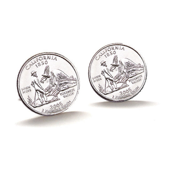 California State Quarter Coin Cufflinks Uncirculated U.S. Quarter 2005 Cuff Links Image 1