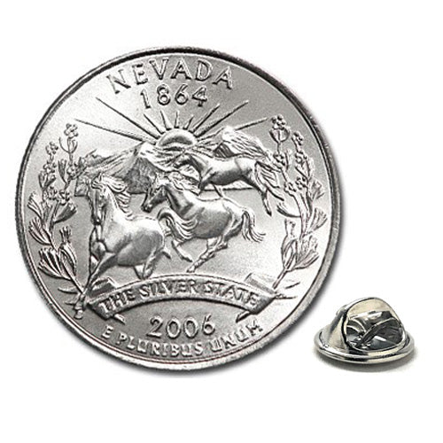 Nevada State Quarter Coin Lapel Pin Uncirculated U.S. Quarter 2006 Tie Pin Image 1