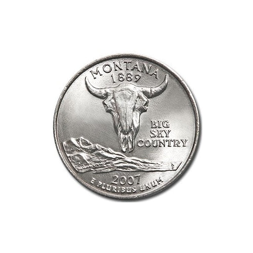 Montana State Quarter Coin Lapel Pin Uncirculated U.S. Quarter 2007 Tie Pin Image 2