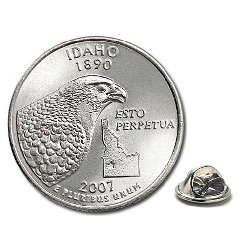 Idaho State Quarter Coin Lapel Pin Uncirculated U.S. Quarter 2007 Tie Pin Image 1