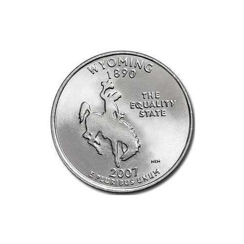 Wyoming State Quarter Coin Lapel Pin Uncirculated U.S. Quarter 2007 Tie Pin Image 2