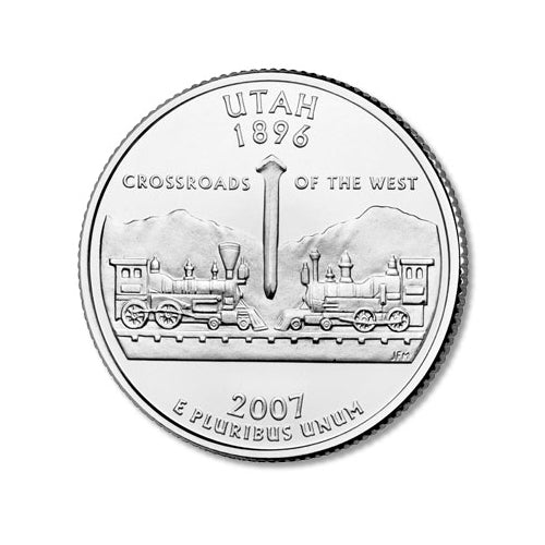 Utah State Quarter Coin Lapel Pin Uncirculated U.S. Quarter 2007 Tie Pin Image 2