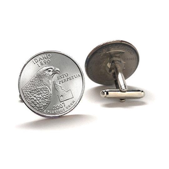 Idaho State Quarter Coin Cufflinks Uncirculated U.S. Quarter 2007 Cuff Links Image 2