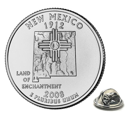 Mexico State Quarter Coin Lapel Pin Uncirculated U.S. Quarter 2008 Tie Pin Image 1