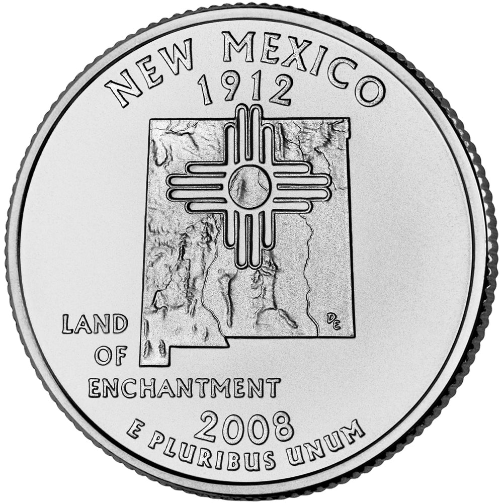 Mexico State Quarter Coin Lapel Pin Uncirculated U.S. Quarter 2008 Tie Pin Image 2