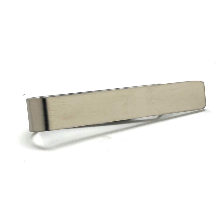 Brush Silver Tie Bar Mens Executive Tie Clip Classic Design Image 4