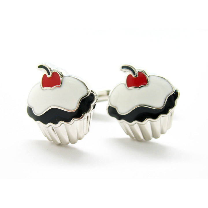 Cupcake Cufflinks Sweet Tooth Delight Cup Cake Chef Baker Cuff Links Image 1