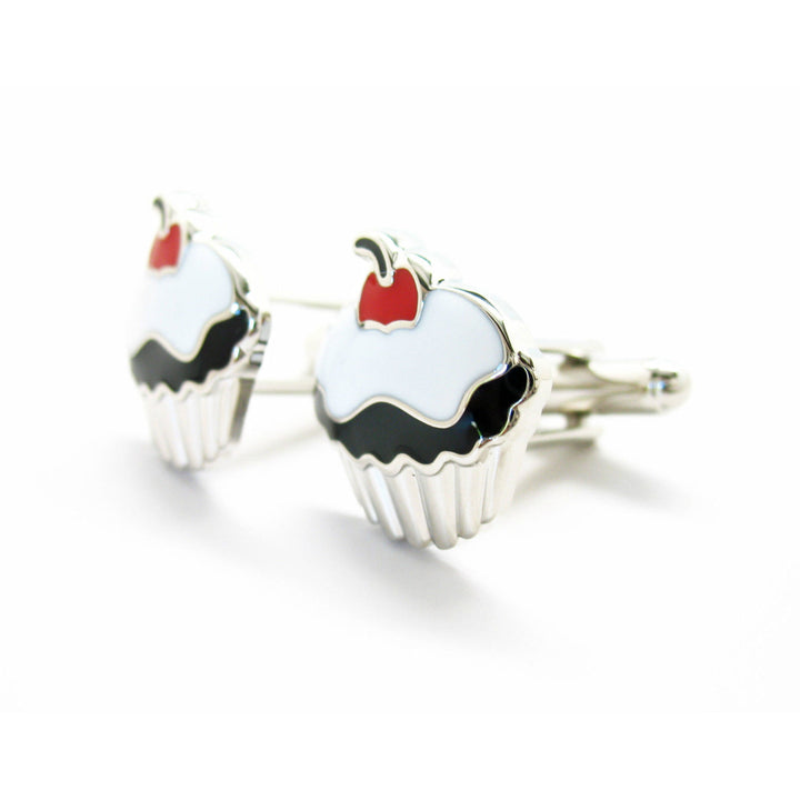 Cupcake Cufflinks Sweet Tooth Delight Cup Cake Chef Baker Cuff Links Image 3