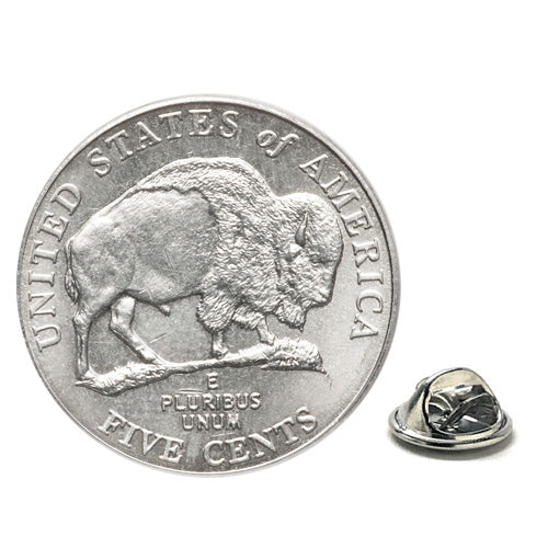 American Bison Coin Lapel Pin Uncirculated U.S. Nickel 2005 Buffalo Tie Pin Image 1