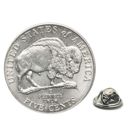 2005 Buffalo Nickel American Bison Coin Lapel Pin Uncirculated U.S. Tie Pin Image 1